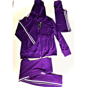 PURPLE 3 PIECE  JOGGING SET